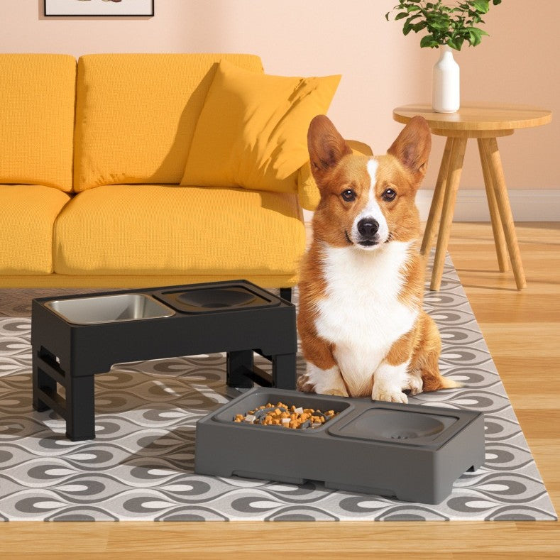 Jamper Elevated Diner adjustable height stainless steel dog bowl stand